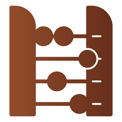 abacus flat icon accounting and arithmetic tool vector image