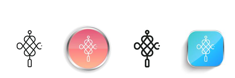 knot icon thin linear regular and button style vector image