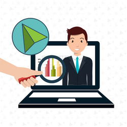 man statistics computer search vector image