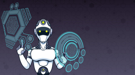 Artificial Intelligence Robot Background vector image