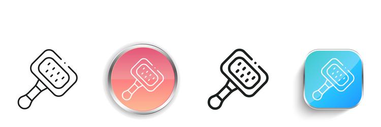 deshedding icon thin linear regular and button vector image