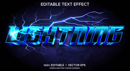 Dynamic Lightning Text Effect vector image