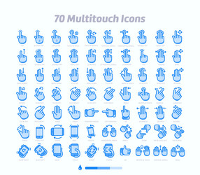 gesture icon set vector