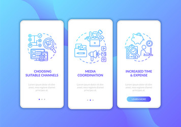 Marketing channel strategy onboarding mobile app vector