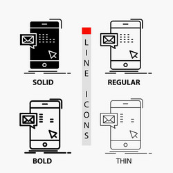 bulk dialog instant mail message icon in thin vector image
