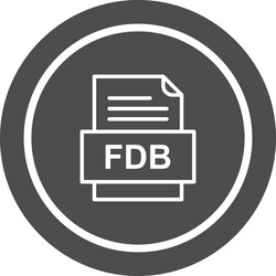 fdb file document icon vector