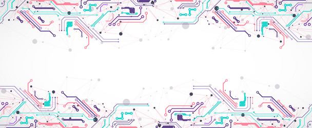 abstract background with plexus effect scientific vector image