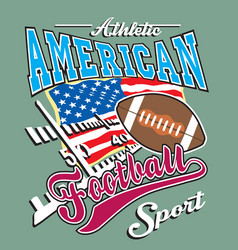 American Football T-Shirt Graphic Vector Image