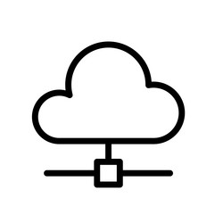 cloud computing icon outline style design vector image