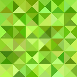 green triangle mosaic pattern background vector image