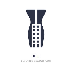 hell icon on white background simple element from vector image