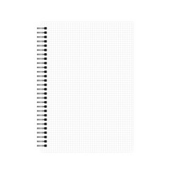 wire spiral a4 notebook blank squared page vector image