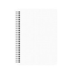 wire spiral a4 notebook blank squared page vector