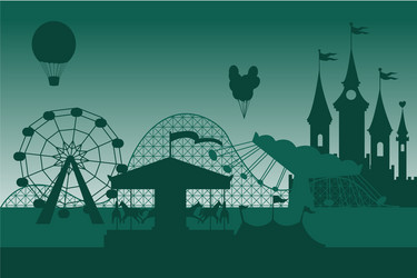 Amusement park theme background Royalty Free Vector Image