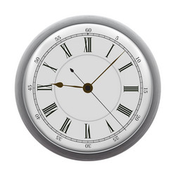 White clock Royalty Free Vector Image - VectorStock