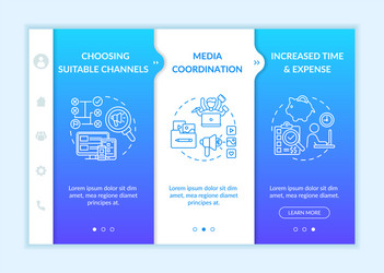 digital marketing channels onboarding template vector