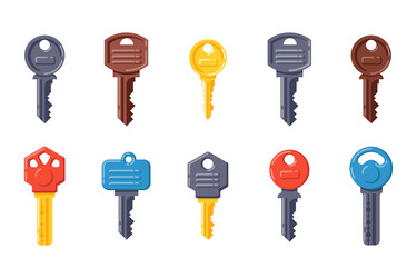 Door security key isolated icon vector