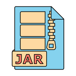 jar file icon java archive format symbol vector image