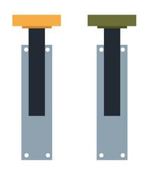panel with switchers and buttons for turn off vector image