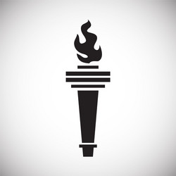 torch icon on background for graphic and web vector image