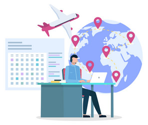 travel agency or insurance save trips company vector image