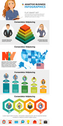 Usa economy and business planning infographic vector