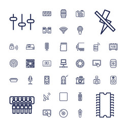 37 digital icons vector