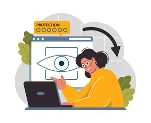 cyber or web security set artificial intelligence vector image