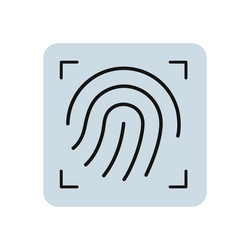 Fingerprint scaner simple app icon authentication vector