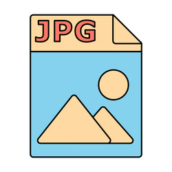jpg file icon of image format for storing vector image