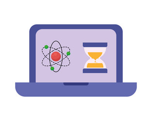 quantum computing time optimization futuristic vector image