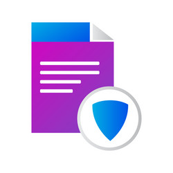Security File Icon - Shield Gradient vector image