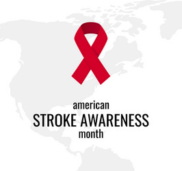 Stroke awareness month design in flat style vector