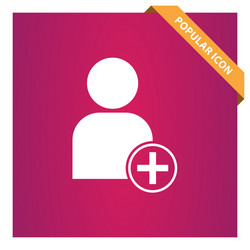 add user account icon for web and mobile vector