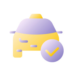 approved taxi order flat gradient two-color ui vector image