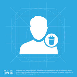 Delete User Icon - Remove Account vector