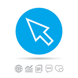 mouse cursor sign icon pointer symbol vector image