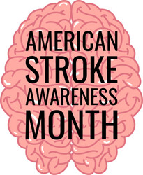 Stroke awareness month design in flat style vector