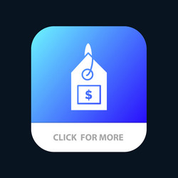 Tag dollar label interface mobile app button vector