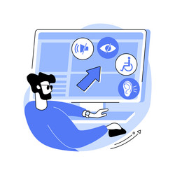 Web accessibility program abstract concept vector