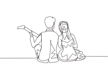 Continuous line drawing. Romantic couple. 6637716 Vector Art at Vecteezy