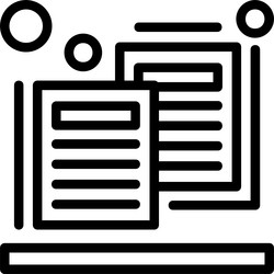 duplicate content linear style icon design vector image