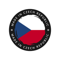 Made in Czech Republic Label Vector Image