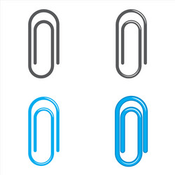 Paper clip designed icons set vector