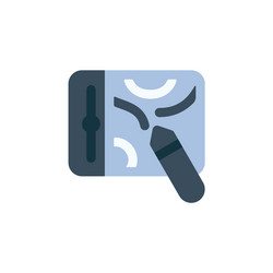 pen display icon computer component flat vector image