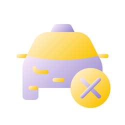 Rejected taxi order flat gradient two-color ui vector