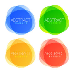 Set of modern multicolored abstract banners vector