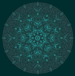 decorative design element with a circular vector image