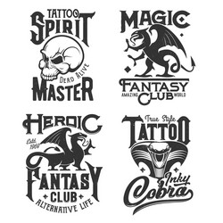 Fantasy Creature T-Shirt Prints Vector Image