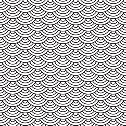 Fish scales simple seamless pattern Royalty Free Vector